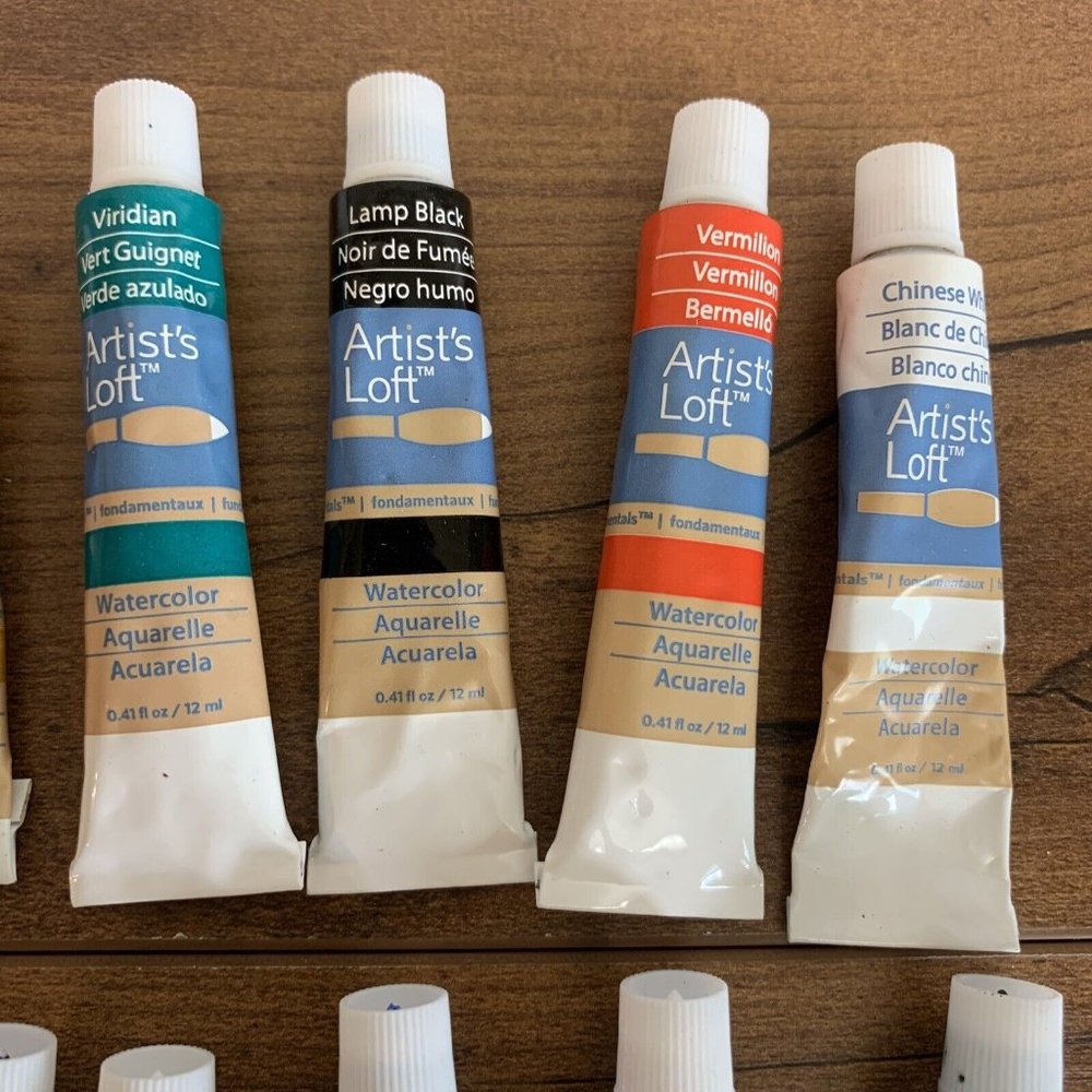 The Fine touch Gouache 12 tubes & Artists Loft Watercolor 13 Acrylic 2 New/ Used - Picture 5 of 6